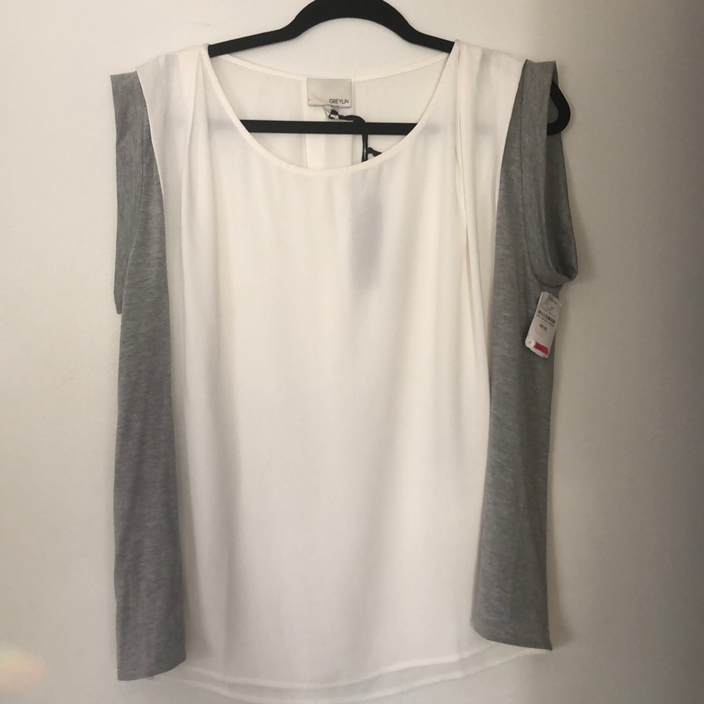 Greyline cap sleeve Neiman Marcus blouse